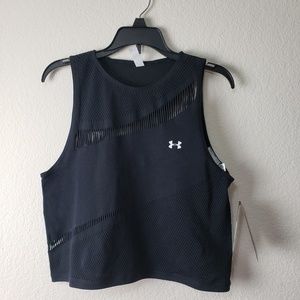 UA Heat Gear Fitted Running Workout Crop Top
